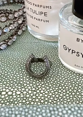 Pave Diamond Horseshoe Ring